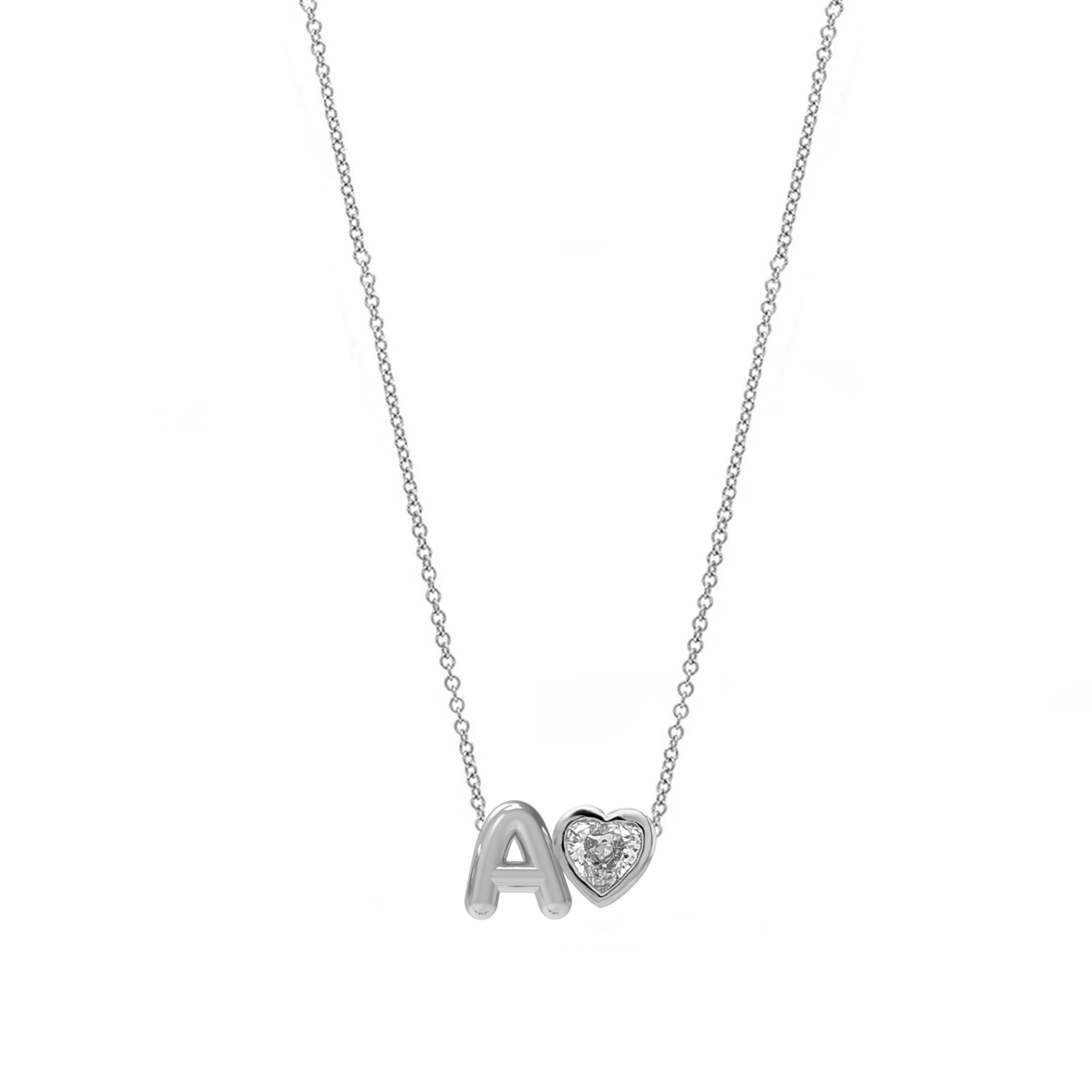 Bubble Letter Initial Necklace – Lucky Star Jewels